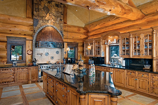 Log Cabin Kitchen Design 12
