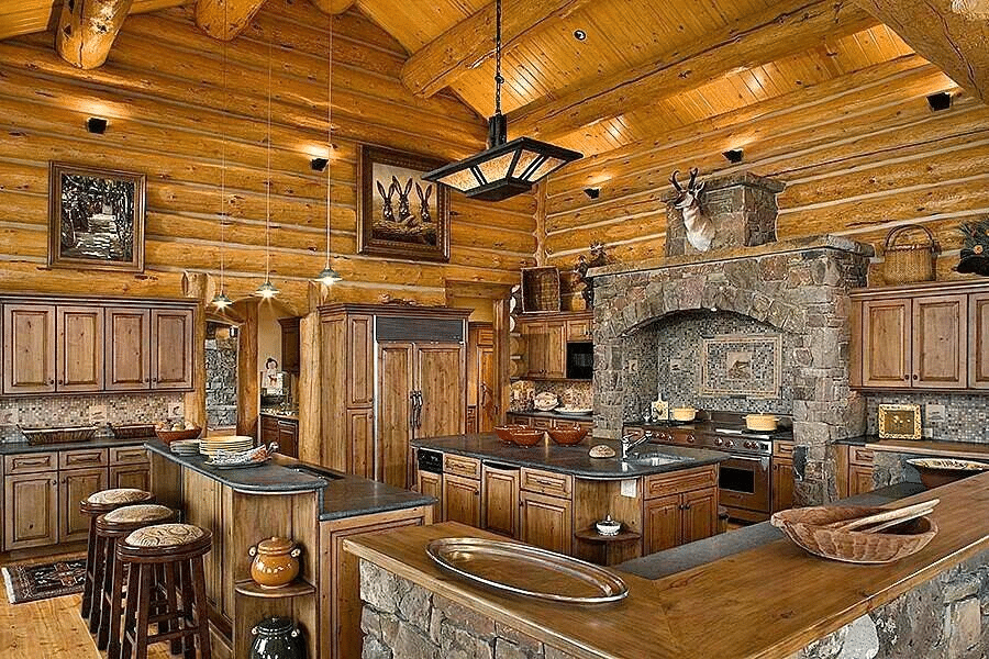 Log Cabin Kitchen Design 14