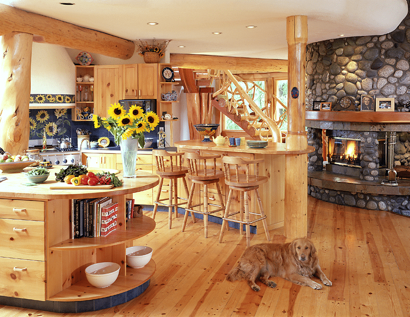 Log Cabin Kitchen Design 16