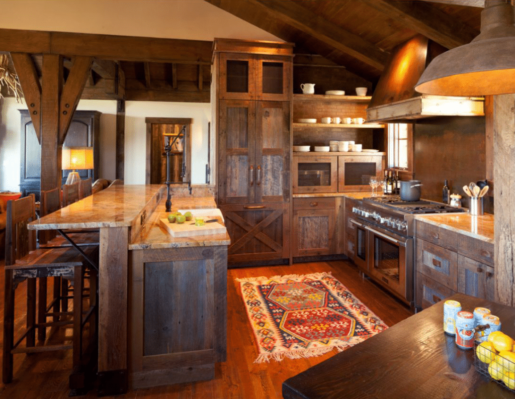 Log Cabin Kitchen Design 17