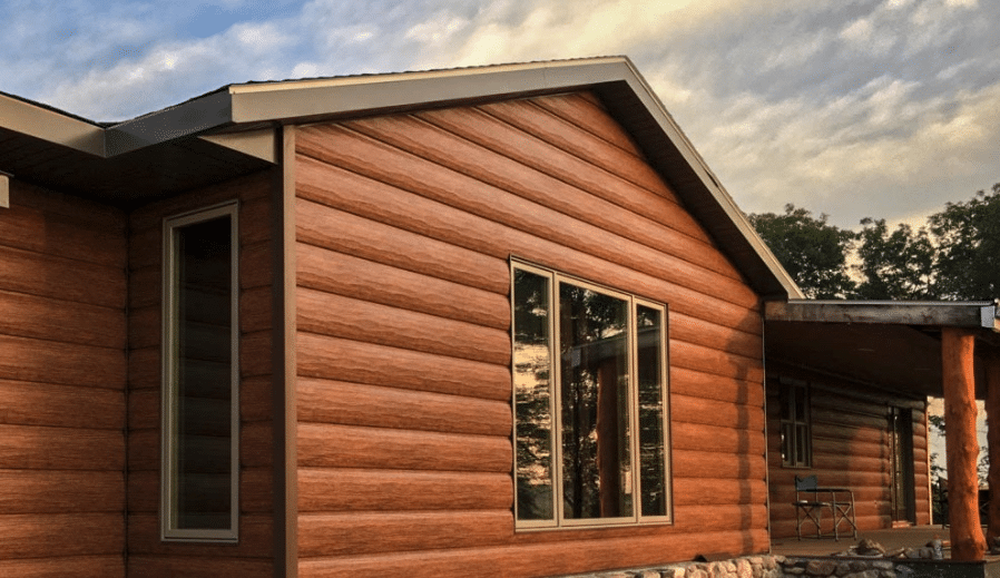 log cabin window