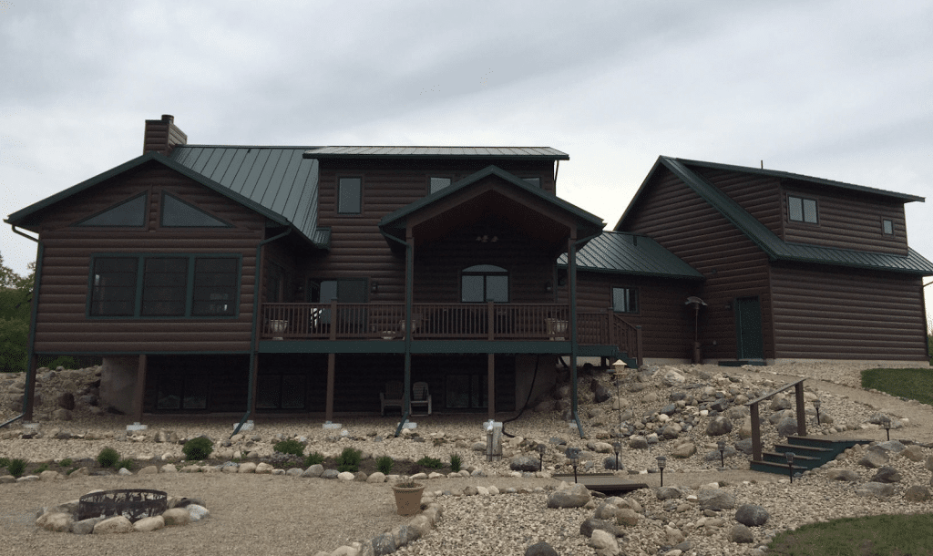 log cabin windows
