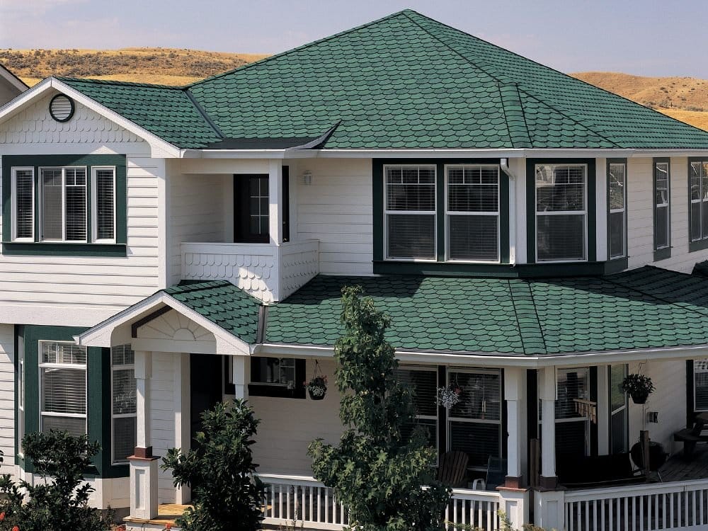 White Lap Siding with Scallops