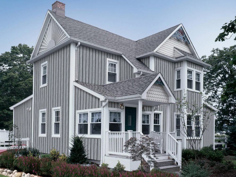 Light Grey Board and Batten Siding