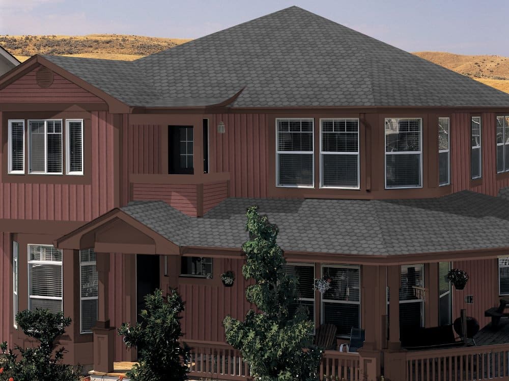 Dark Scalloped Roofing