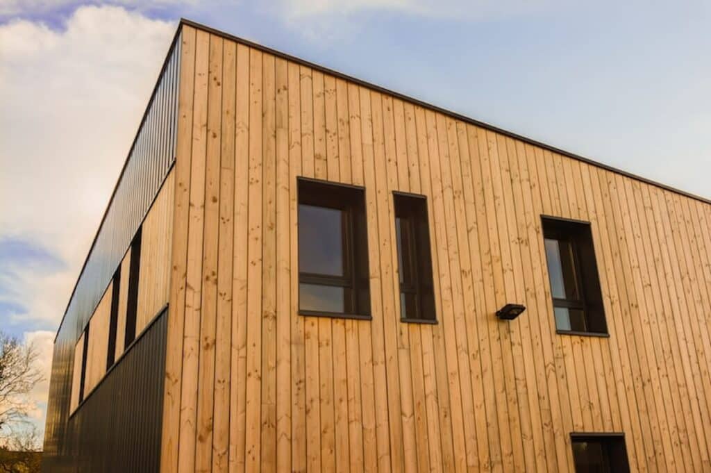 A home with real wood siding, a high-maintenance engineered wood siding alternative