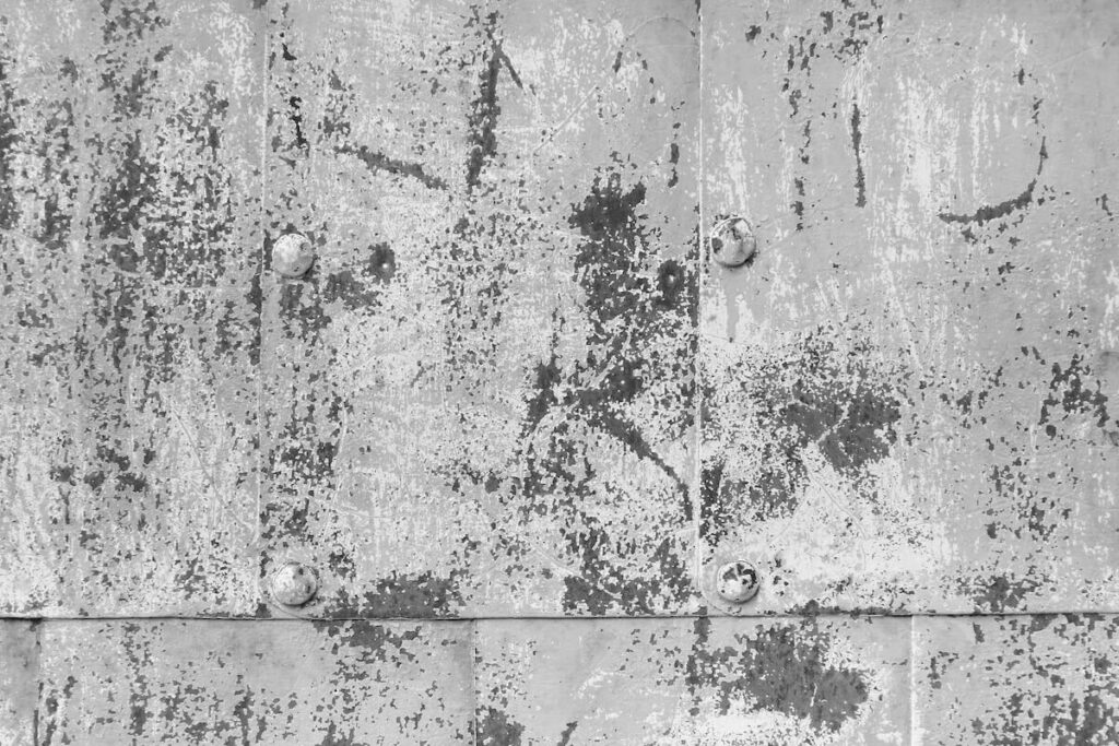 Aluminum showing signs of corrosion