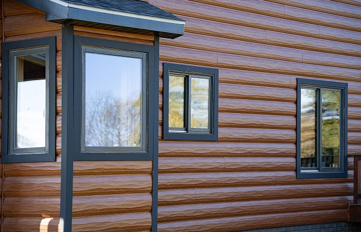 TruLog® Steel Log Siding Sample