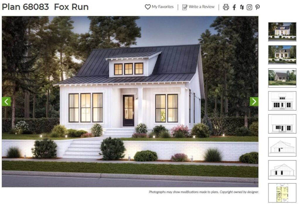 Fox Run | 68083 by The House Plan Company
