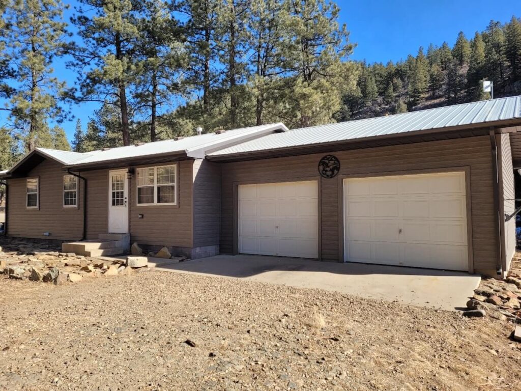 A freshly renovated ranch house with TruLog steel lap siding